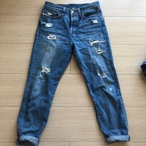 Levi’s ripped jeans (medium blue) - size 27